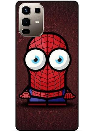Силиконовый бампер чехол для infinix note 50 (x6858) с рисунком миньон человек паук spider man