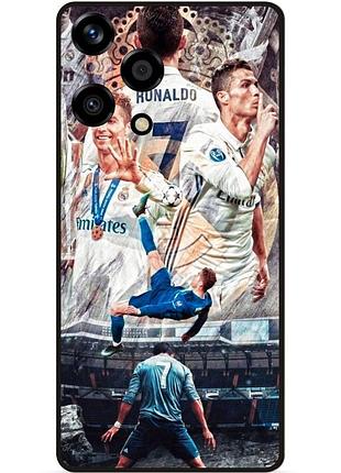 Силиконовый бампер чехол для huawei honor 200 lite с рисунком роналдо ronaldo