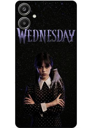 Чехол силиконовый бампер для samsung a07 с картинкой уэнздей wednesday