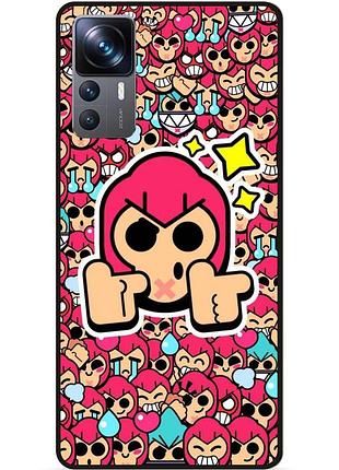 Силіконовий чохол бампер для xiaomi 12t pro стікери бравл кольт brawl