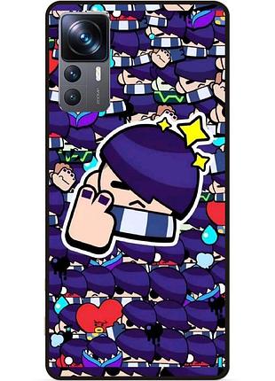 Силіконовий чохол бампер для xiaomi 12t pro стікери бравл эдгар brawl