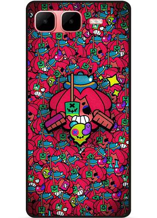 Силіконовий чохол бампер для infinix smart 10 plus стікери бравл джуджу brawl