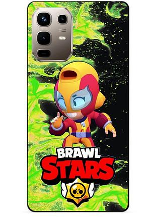 Чехол силиконовый бампер для infinix note 50 pro (x6855) с героем бравл макс brawl