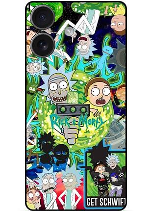 Силиконовый бампер чехол для tecno spark go 2 (km4) с рисунком rick and morty рик и морти