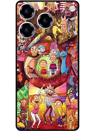 Силіконовий чохол бампер для zte blade a76 з малюнком rick and morty рік і морті
