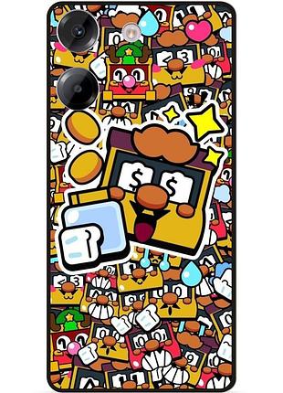 Силіконовий чохол бампер для xiaomi poco m7 pro стікери бравл грифф brawl