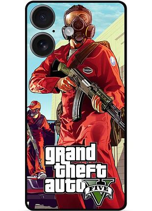 Силиконовый чехол бампер для huawei honor 400 с картинкой gta гта