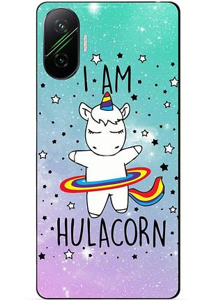 Чехол силиконовый бампер для xiaomi poco f7 с рисунком единорог пони