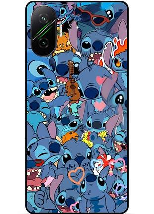 Силиконовый бампер чехол для xiaomi poco f7 с картинкой стич stitch
