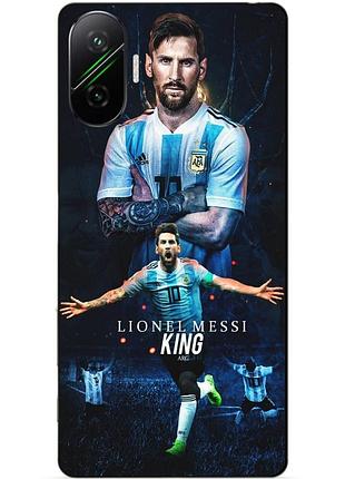 Чехол силиконовый бампер для xiaomi poco f7 с рисунком messi аргентина месси