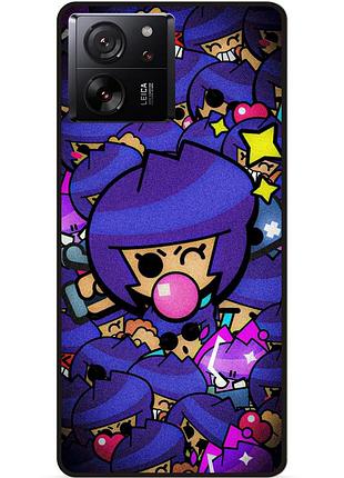 Силіконовий чохол бампер для xiaomi 13t pro стікери бравл биби brawl
