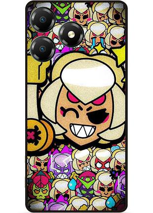 Силіконовий чохол бампер для zte blade a36 стікери бравл чарли brawl