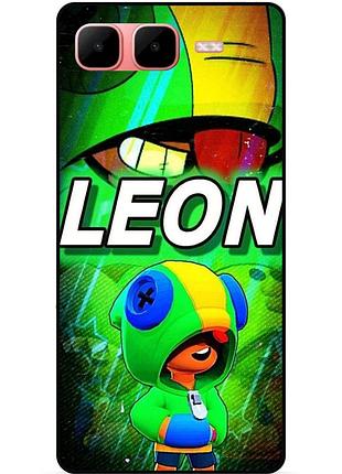 Силіконовий чохол бампер для infinix smart 10 plus з малюнком леон бравл силова ліга leon brawl