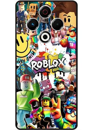 Силиконовый чехол для tecno spark 30 (kl6) с рисунком роблокс roblox