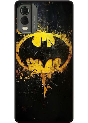 Чехол силиконовый бампер для nokia c32 с рисунком бэтмен dc batman