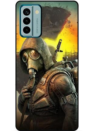 Силиконовый чехол бампер для nokia g21 с рисунком сталкер stalker