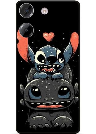 Силиконовый чехол бампер для xiaomi poco m7 pro с рисунком stitch стич
