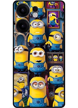 Силіконовий чохол бампер для oppo reno 13fs з малюнком міньйони minion