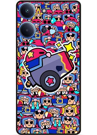 Силіконовий чохол бампер для xiaomi redmi 15c стікери бравл бонни brawl