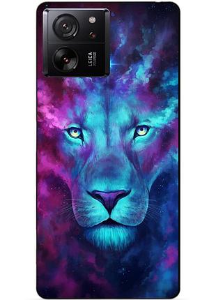 Чехол силиконовый бампер для xiaomi 13t pro с рисунком космический лев