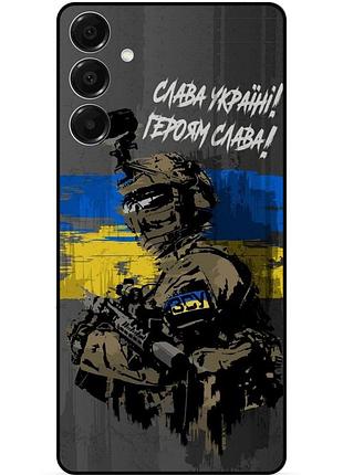 Силиконовый бампер чехол для samsung a17 с рисунком зсу украина героям слава