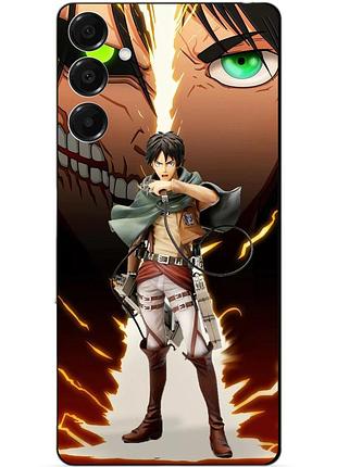 Чехол силиконовый бампер для samsung a17 с рисунком атака титанов attack on titan