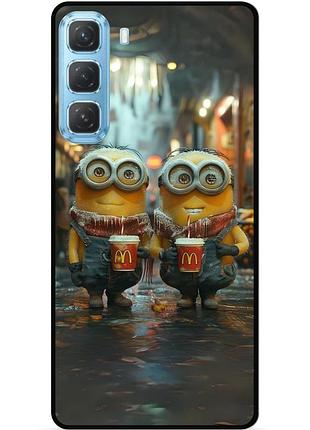 Силиконовый чехол бампер для infinix hot 60 pro plus (x6886) с картинкой миньоны minion