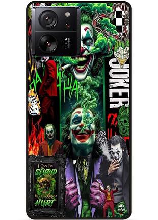 Чехол силиконовый бампер для xiaomi 13t с рисунком joker джокер харли квинн