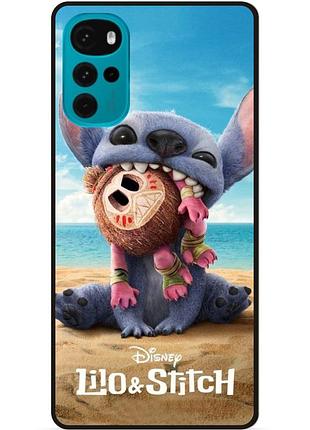 Силиконовый чехол бампер для motorola moto g22 лило и стич stitch