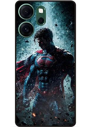 Чехол силиконовый бампер для oppo reno 14fs с рисунком супермен superman