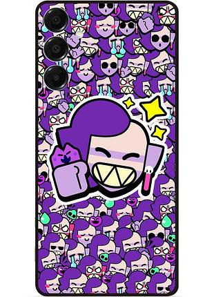 Силиконовый бампер чехол для samsung a17 стикеры бравл эмз brawl