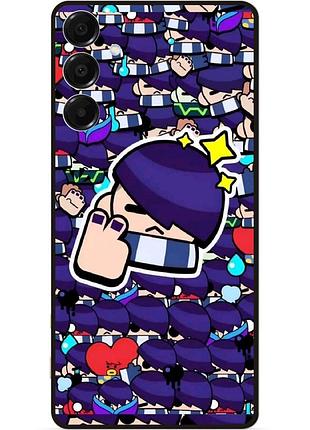Силиконовый бампер чехол для samsung a15 стикеры бравл эдгар brawl