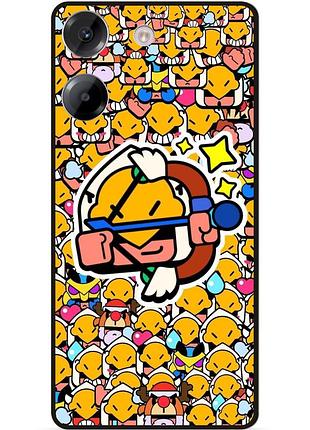 Силіконовий чохол бампер для xiaomi poco m7 pro стікери бравл бо brawl