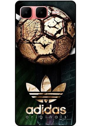 Силиконовый чехол бампер для infinix smart 10 plus с рисунком адидас adidas