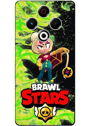 Чехол силиконовый бампер для tecno spark 30 (kl6) с героем бравл чак brawl