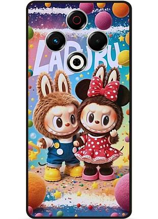 Силіконовий бампер чохол для tecno spark 30 (kl6) з малюнком labubu лабубу