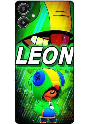 Силіконовий чохол бампер для samsung a07 з малюнком леон бравл силова ліга leon brawl