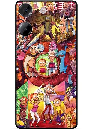 Силіконовий чохол бампер для xiaomi poco m7 pro з малюнком rick and morty рік і морті