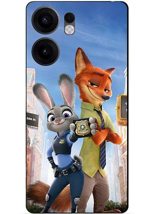 Чехол силиконовый бампер для oppo reno 13fs с рисунком джуди зверополис zootopia