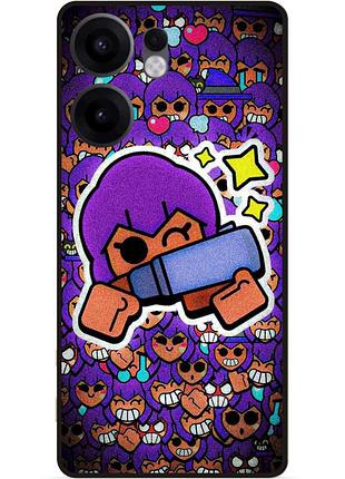 Силіконовий чохол бампер для oppo reno 13fs стікери бравл шелли brawl
