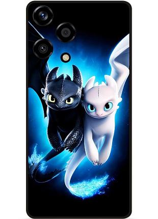 Силіконовий чохол бампер для huawei honor 200 lite з малюнком как приручить дракона