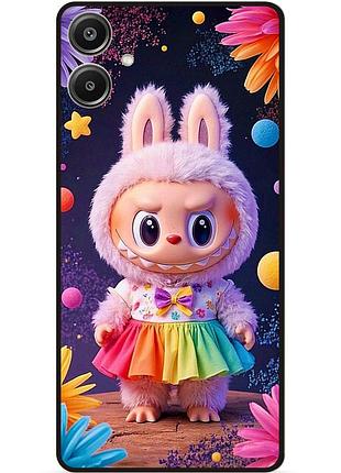 Силиконовый бампер чехол для samsung a07 с картинкой labubu лабубу