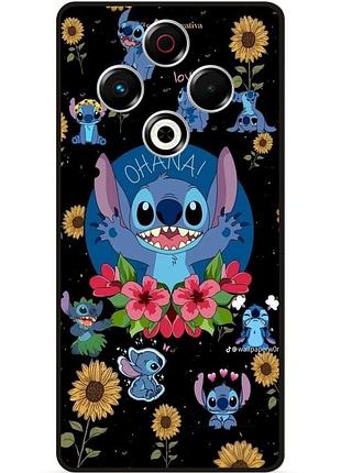 Силиконовый чехол бампер для tecno spark 30 (kl6) с картинкой стич stitch