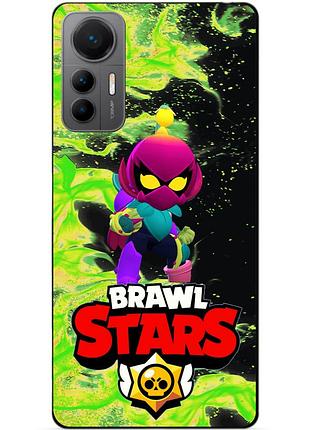 Чехол силиконовый бампер для xiaomi 12 lite с героем бравл лили brawl