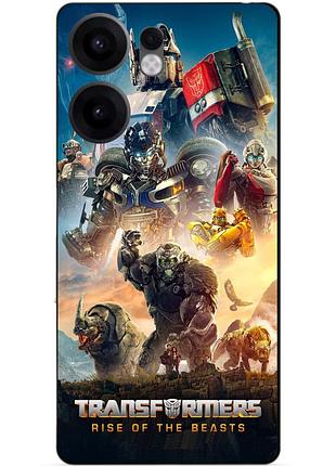 Чехол силиконовый бампер для oppo reno 13fs с картинкой звероботы трансформеры transformers