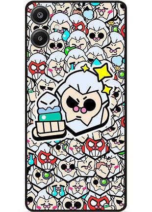 Силиконовый бампер чехол для samsung a05 стикеры бравл байрон brawl