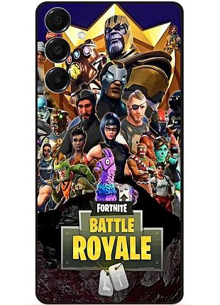 Силиконовый бампер чехол для samsung a17 с рисунком фортнайт fortnite