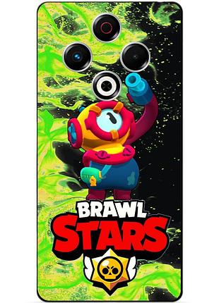 Чехол силиконовый бампер для tecno spark 30 (kl6) с героем бравл отис brawl
