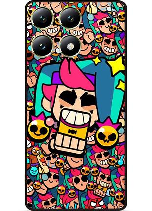 Силиконовый бампер чехол для motorola moto g86 5g стикеры бравл честер brawl