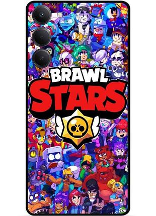Силиконовый чехол для oppo a5 4g с картинкой бравл силовая лига нокаут brawl леон ворон